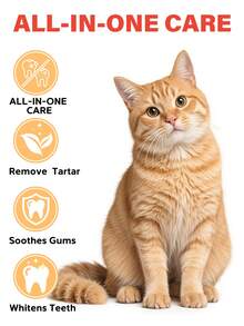 GJYC PET 1 Set 3pcs Cat Dental Care Kit - Removes Bad Breath, Includes Tuna Flavored Cat Toothpaste, Cat Toothbrush And Cat Finger Brush, Comprehensive Oral Care, Keeps Fresh Breath And Healthy Teeth, Weight 1.06oz