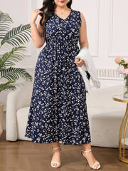 Clasi Set sa sakoom i haljinom sa cvetnim dezenom, plus size