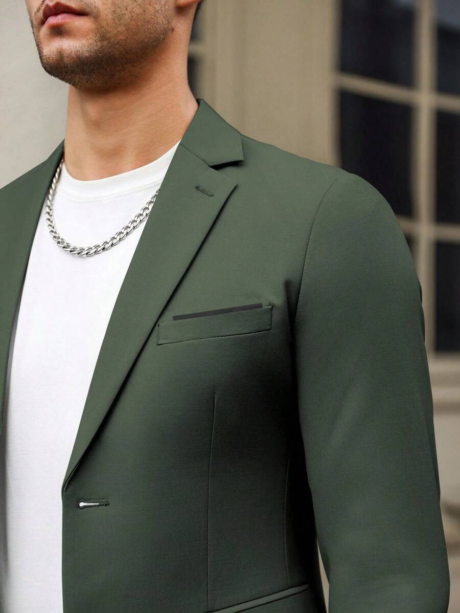 Muški formalni komolet od dva dela sa sako i pantalonama u jednoj boji, slim fit
