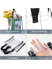 Ženska velika providna PVC torba
