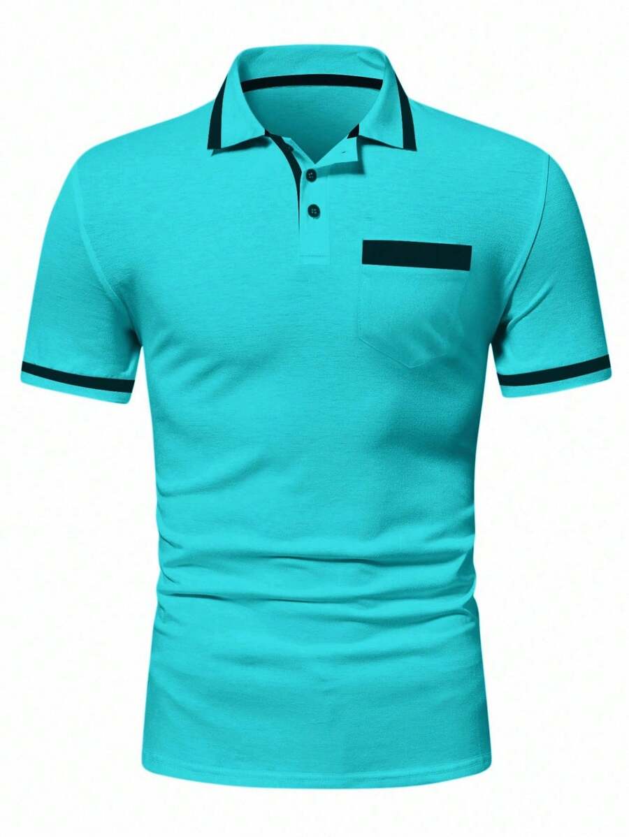 Muška formalna polo majica od pamuka sa kontrastnim detaljima
