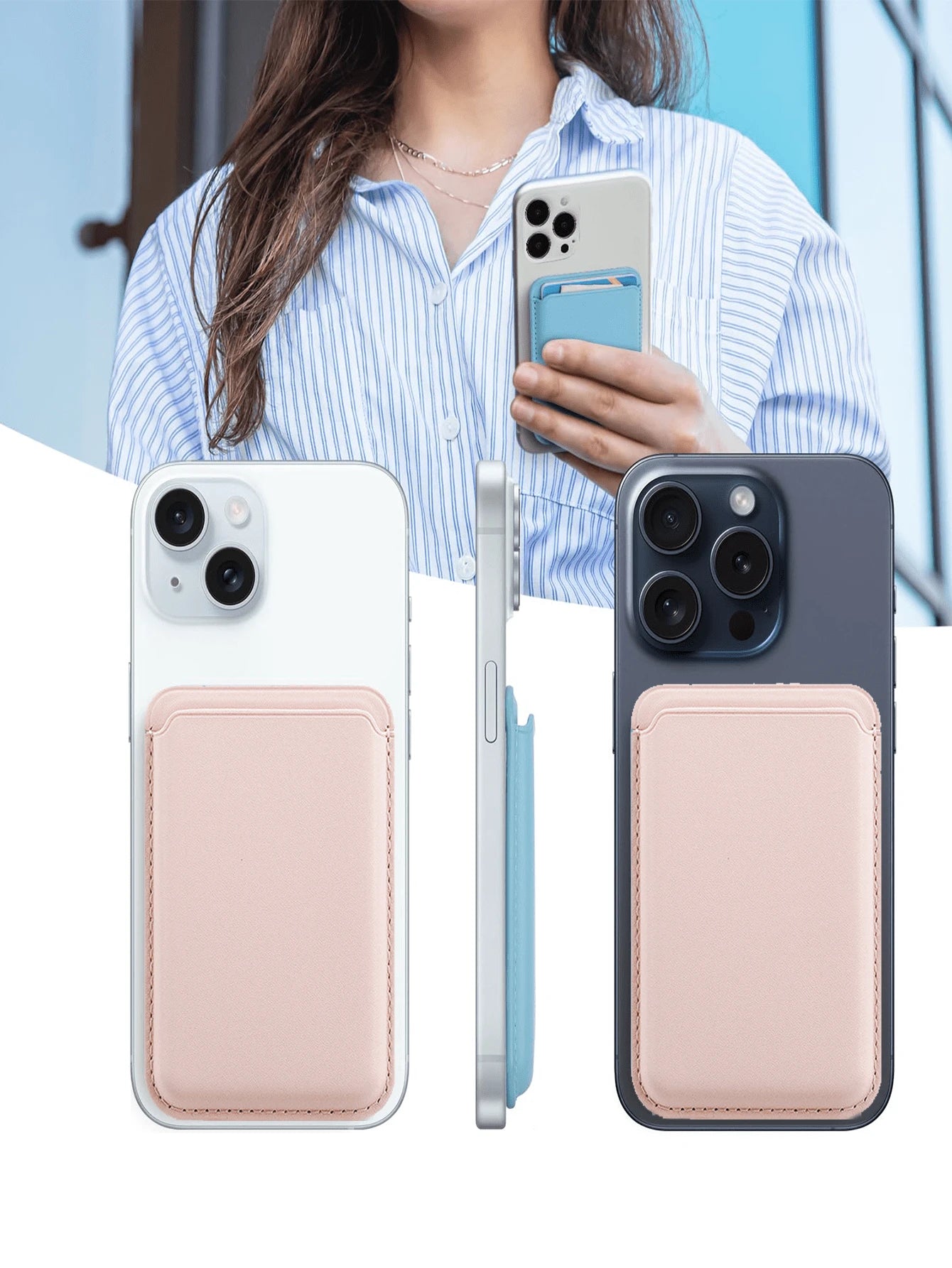 Magnetna futrola za telefon sa novčanikom, kompatibilna sa iPhone 16/15/14/13/12 Pro/Pro Max/Plus/Mini serijom