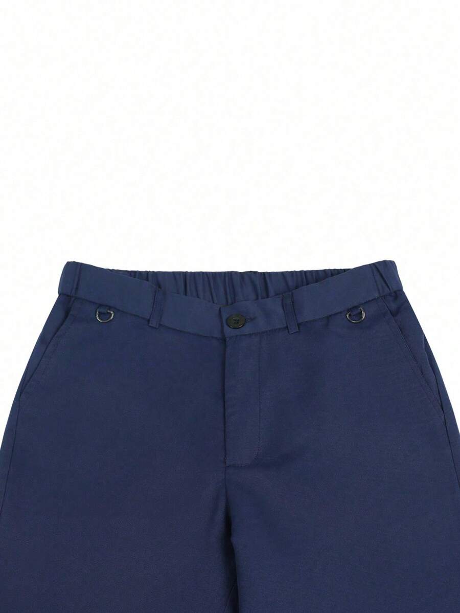 Muške formalne pantalone jednobojne sa kosim džepovima, bez kaiša