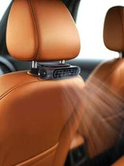 Teckwe Car Fan For Driver And Passenger's Seat, Mini Portable USB Backseat Cooling Fan Kids Baby Quiet Headrest Neck Fan Accessories With 3 Adjustable Wind Speeds For All Cars, Car Supplies Picnic Travel Summer Essential