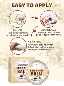 GJYC PET Natural Paw & Nose Care Balm - Quickly Soothes Dry Skin, Available In Multiple Scents And Sizes, Protective And Healing Effects