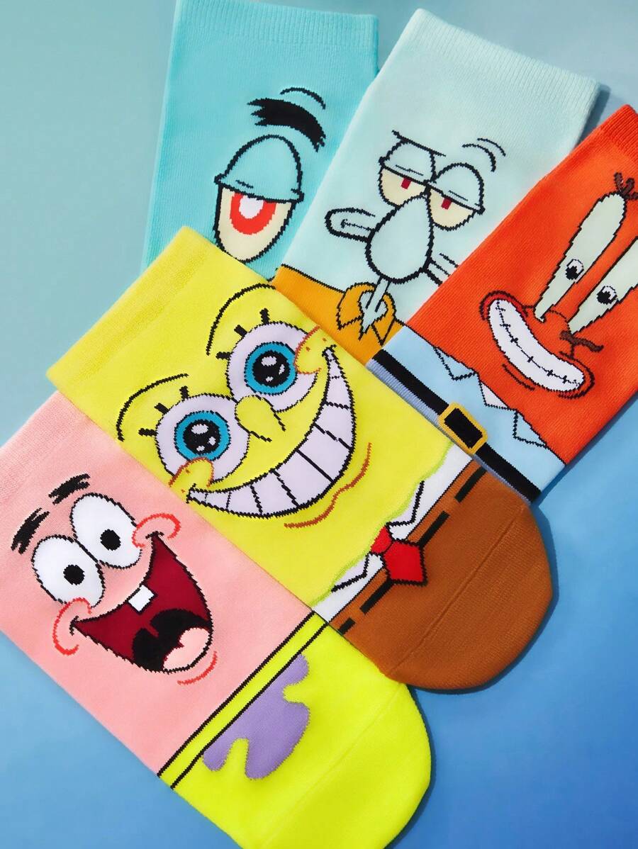 SpongeBob SquarePants 4 para slatkih ženskih kratkih čarapa
