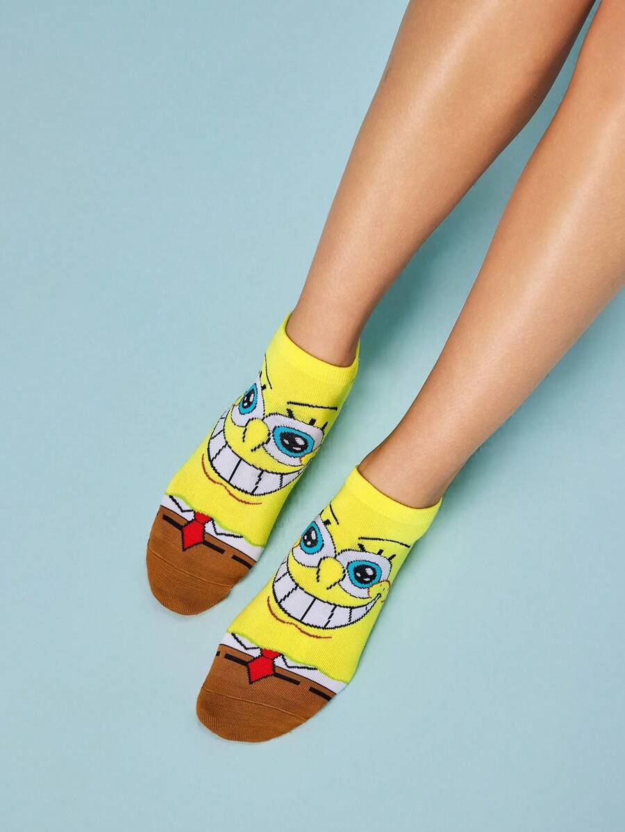 SpongeBob SquarePants 4 para slatkih ženskih kratkih čarapa