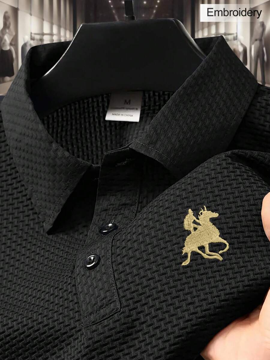 Elegantna muška polo majica sa vezenim uzorkom