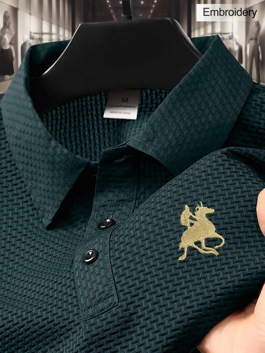 Elegantna muška polo majica sa vezenim uzorkom