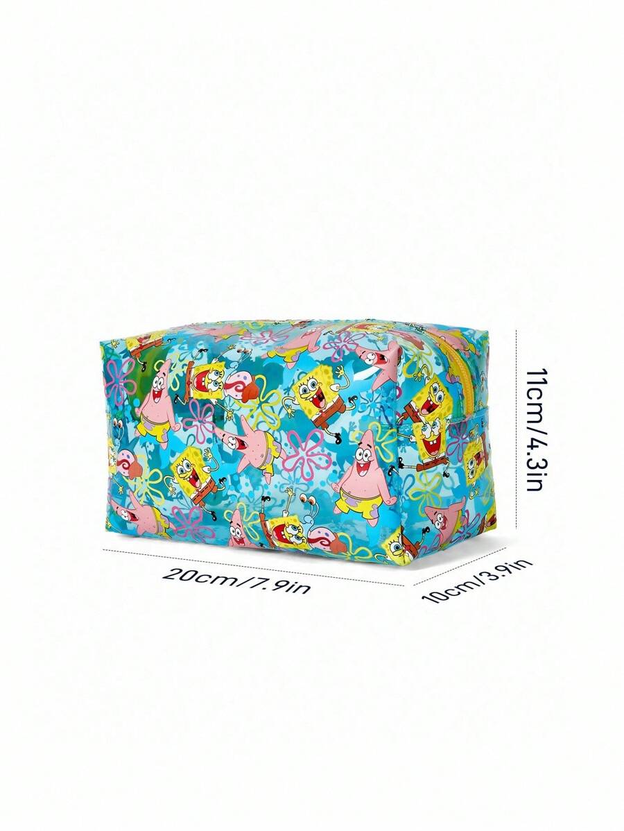 SpongeBob SquarePants  lagana PVC torbica za šminku sa printom crtanog lika i šljokicama