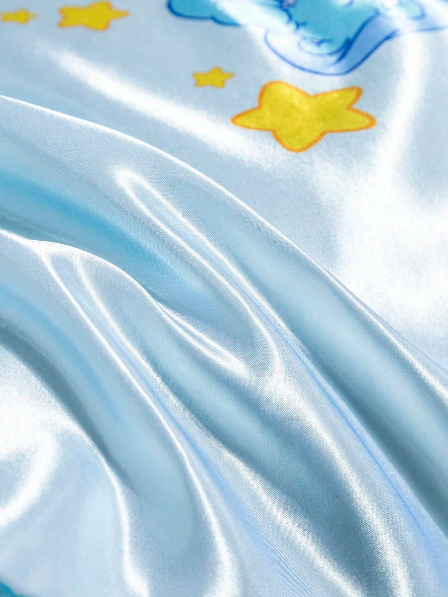 SpongeBob SquarePants 2 komada satenske jastučnice sa crtanim motivom, od mekog satenskog materijala, nežne za kosu, prozračne