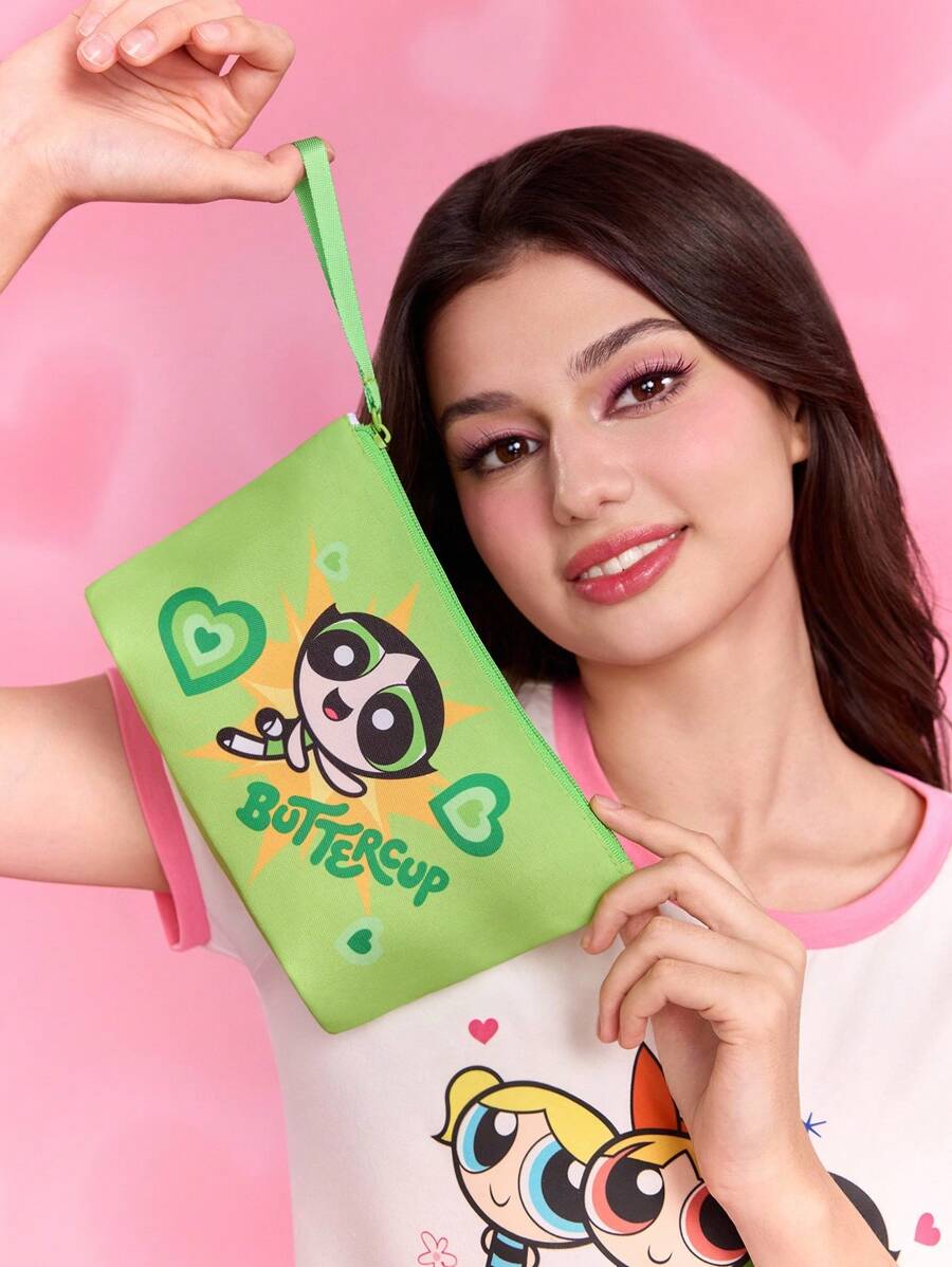 THE POWERPUFF GIRLS  lagana kozmetička torba od poliestera sa cvetnim, bubble i buttercup uzorkom