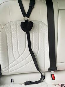 1pc Cute Pet Car Safety Belt Harness Leash, Creative Heart-Shaped Dog/Cat Vehicle Safety Tether Strap,Dog Accessories
