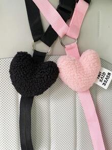 1pc Cute Pet Car Safety Belt Harness Leash, Creative Heart-Shaped Dog/Cat Vehicle Safety Tether Strap,Dog Accessories