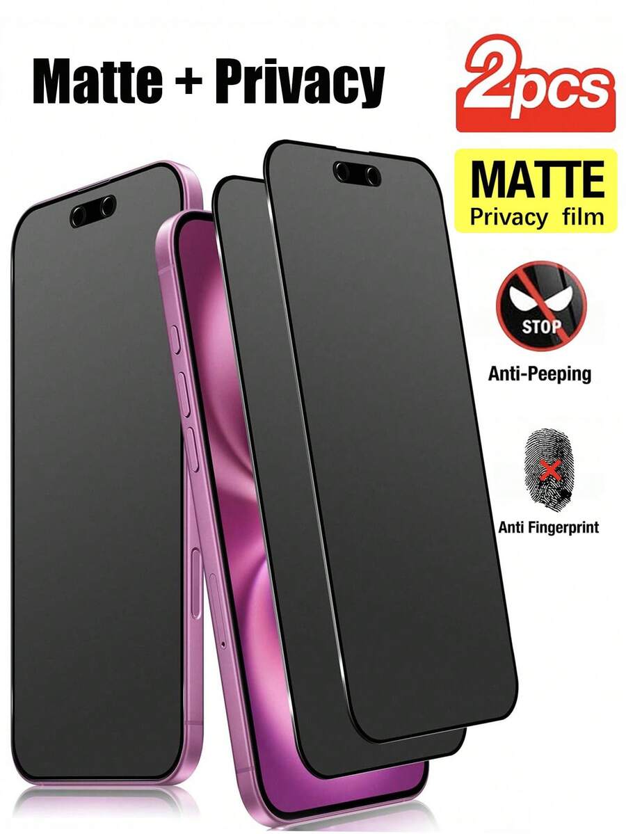 2.5D keramička mat zaštitna folija za ekran sa privatnošću kompatibilna sa iPhone 17 Pro Max/17 Pro/17 Air/17/16 Pro Max/16 Plus/16E/15 Pro Max/14/13/12/11/X/XS/XR