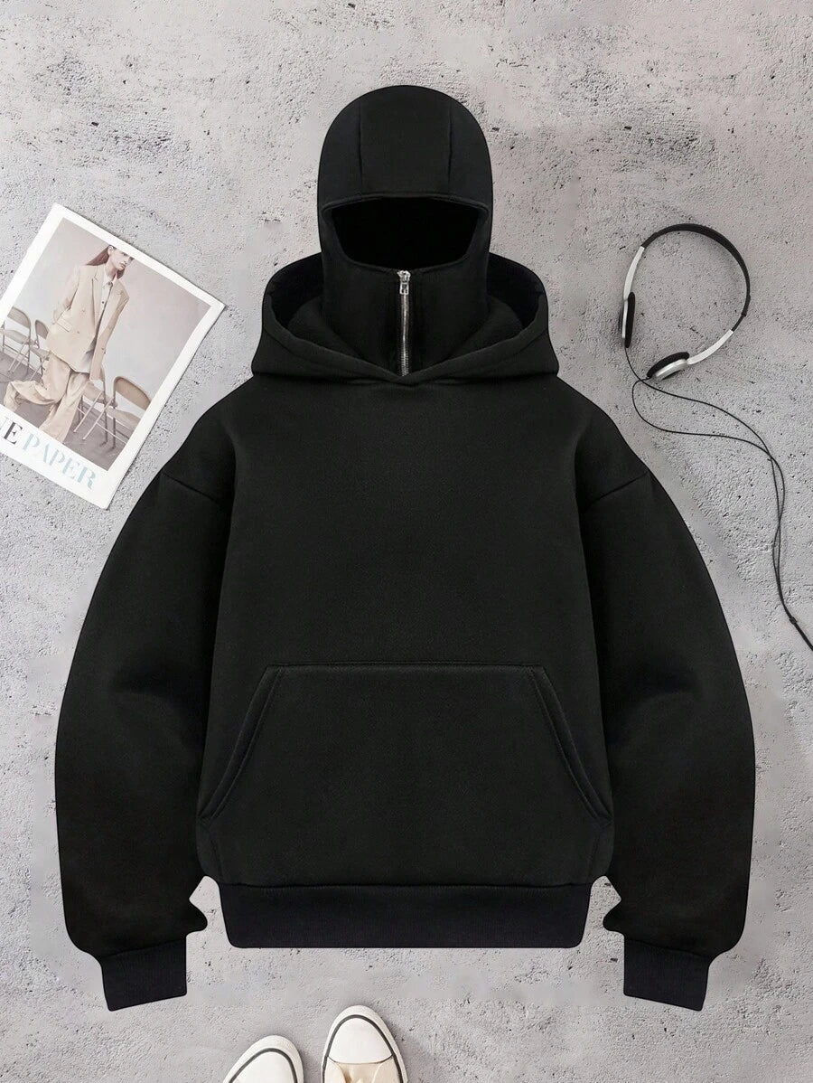 Muški dvoslojni duks sa kapuljačom  svestrani streetwear casual hoodie