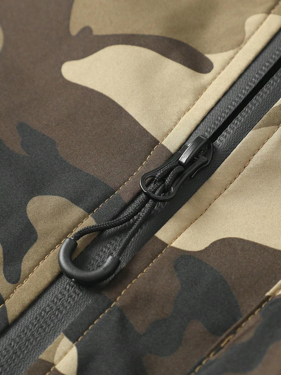 Muška softshell vetrovka sa kapuljačom i pertlama