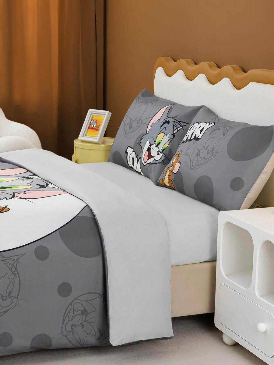 TOM & JERRY Set od 3 komada navlaka za jorgan sa crtanim uzorkom, mekan, udoban, topao