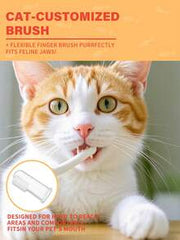 GJYC PET 1 Set 3pcs Cat Dental Care Kit - Removes Bad Breath, Includes Tuna Flavored Cat Toothpaste, Cat Toothbrush And Cat Finger Brush, Comprehensive Oral Care, Keeps Fresh Breath And Healthy Teeth, Weight 1.06oz