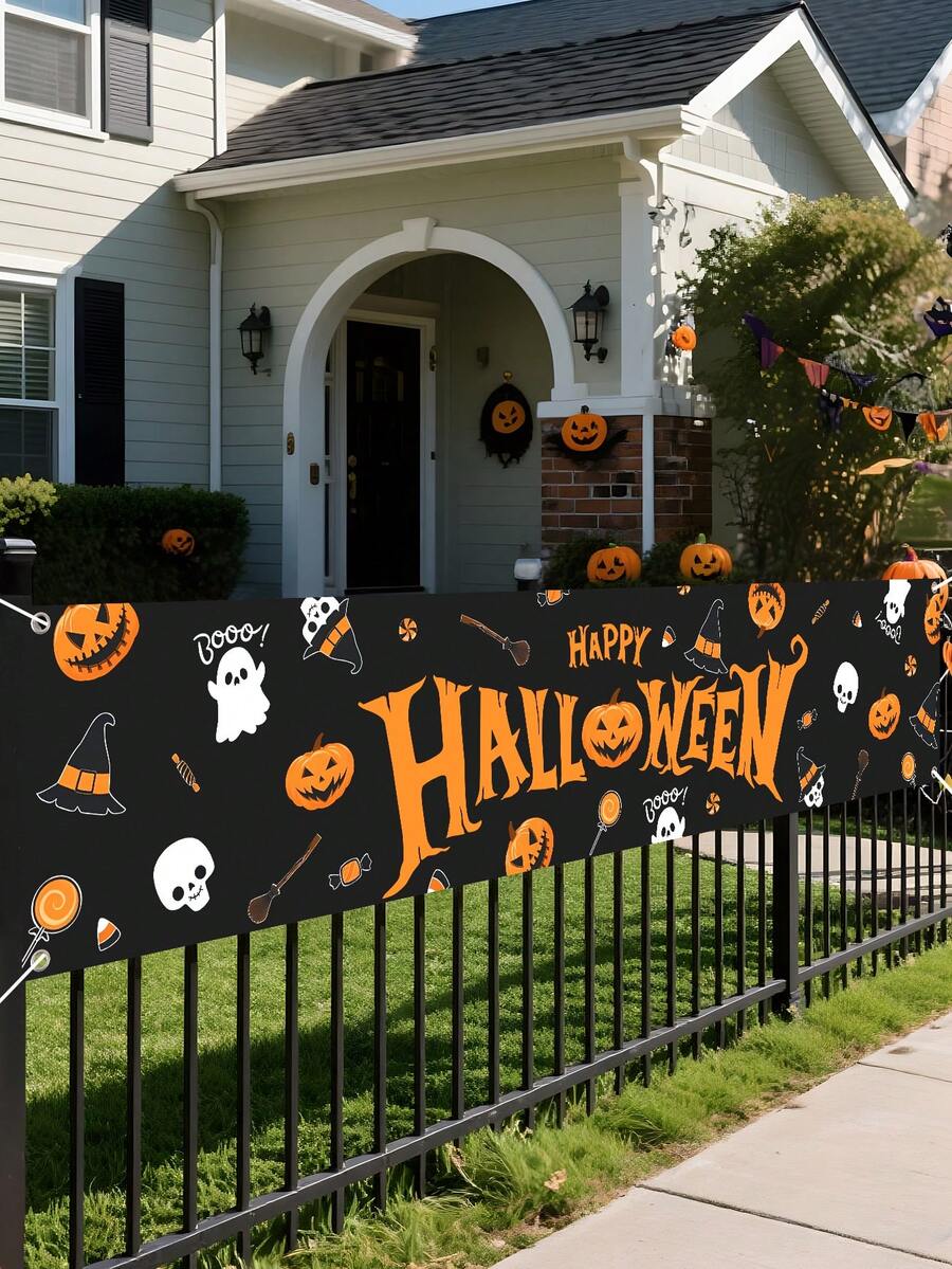 Halloween baner, dizajn znak upozorenja za zombije