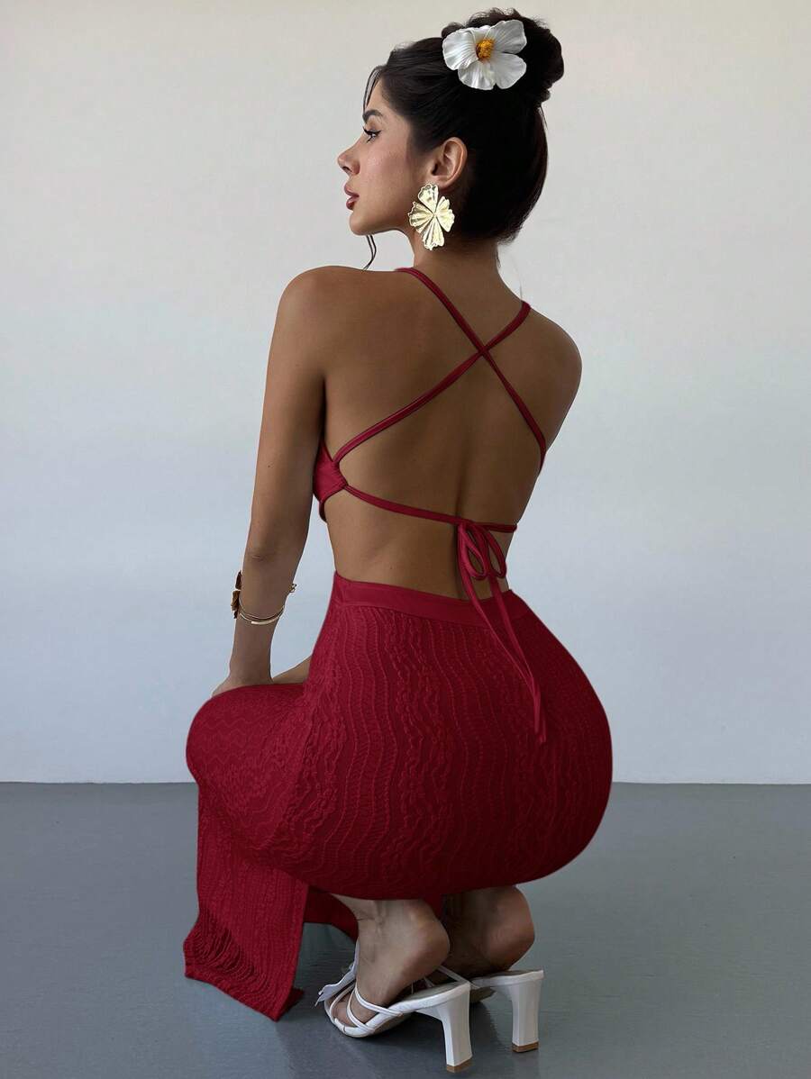 Ženska Elegantna Haljina bez Leđa