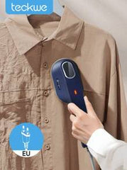 Teckwe Mini Handheld Garment, Portable Clothes Iron, No Steam Iron, Constant Temperature, Micro Pressurized System, Smooth Sole Plate, Gliding Iron, Household & Dorm Use-EU Plug