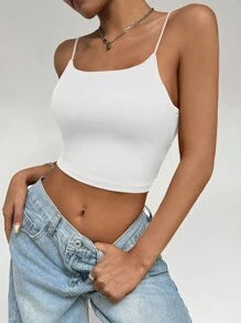 SHEIN Unity Women's Backless Metal Buckle Strap Camisole Top