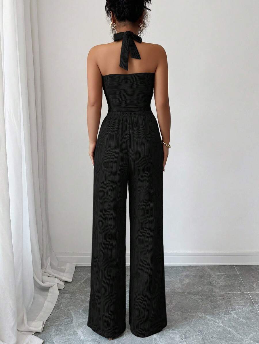 Ženski set  Metalni Cvietni Dekor Crop Top  + pantalone