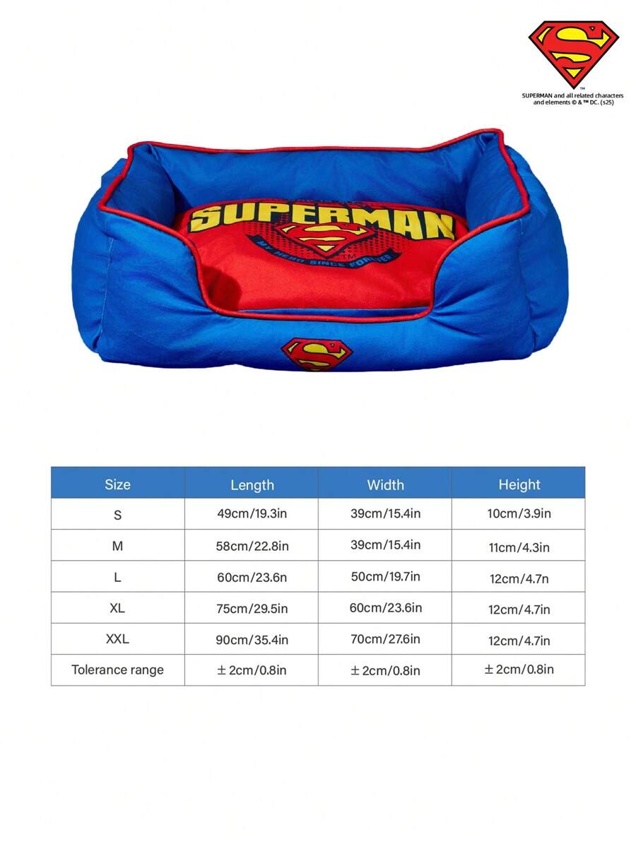 SUPERMAN  štampani jastučić za ljubimce, odvojiv i periv