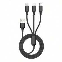 6pcs Car Charger Adapter Blocks With 3-In-1 Braided Charging Cables, Compatible With IPhone, Car Charging Set