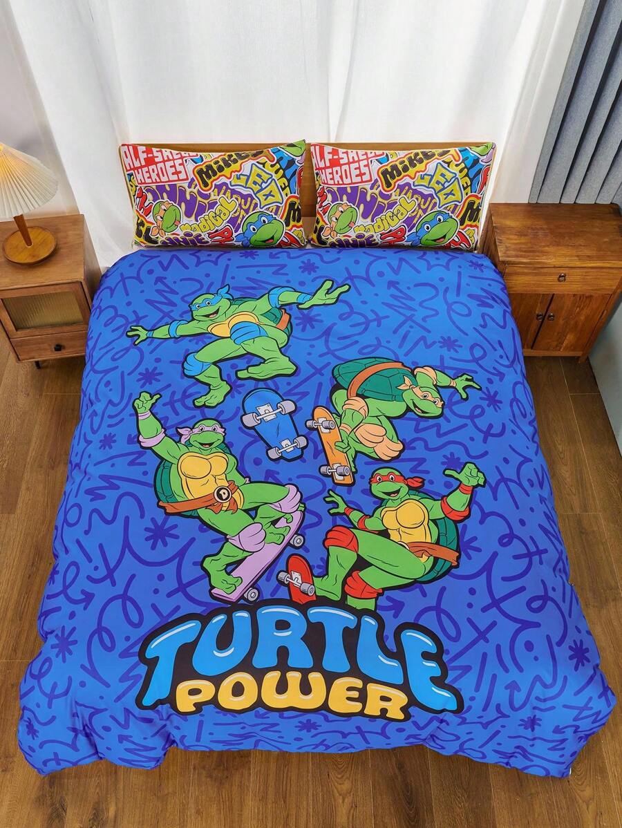 GARFIELD Set posteljine od 3 komada sa slovima i crtanim uzorkom, od brušene tkanine