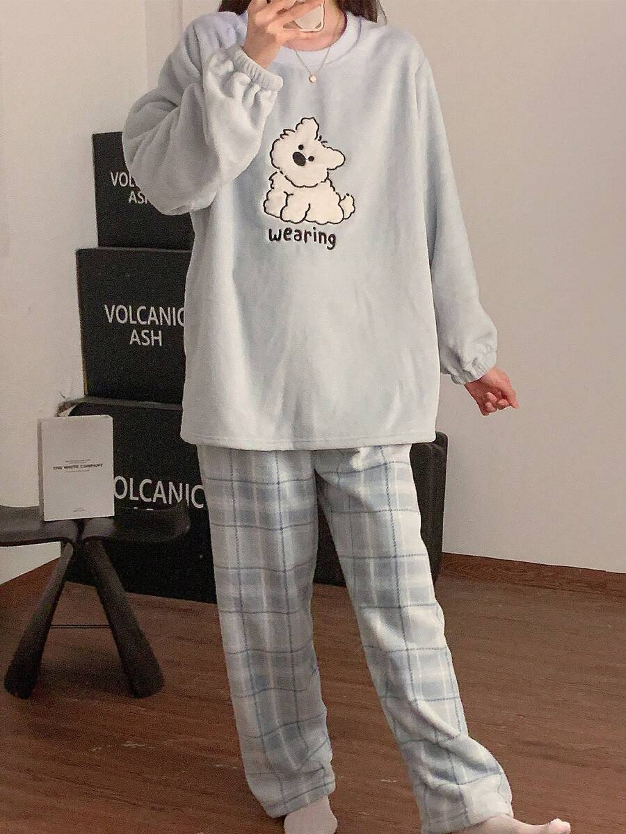 ženski pidžama set od 2 komada, flanel