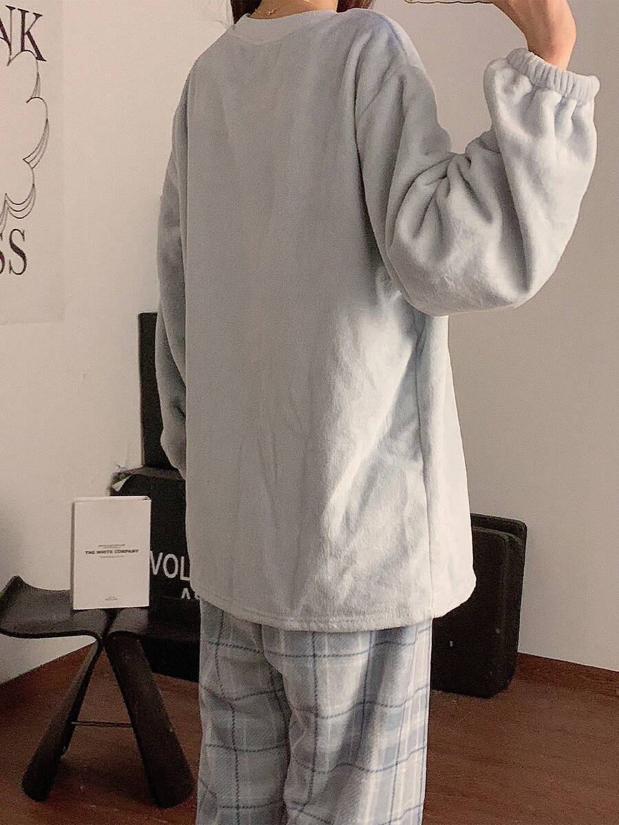 ženski pidžama set od 2 komada, flanel