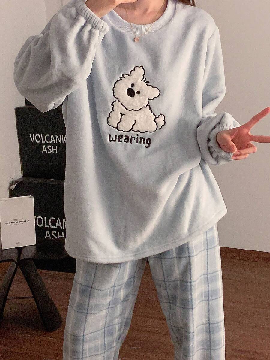 ženski pidžama set od 2 komada, flanel