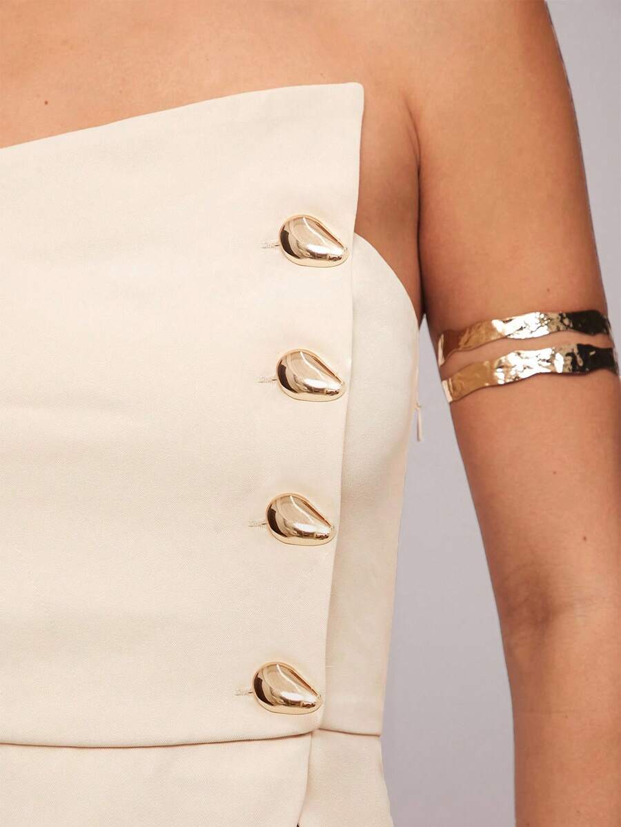 Set  Ženski Asimetrični Bandeau Top i Pantalone