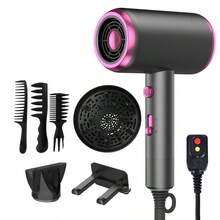 High-Powered Salon-Grade Hair Dryer With One-Button Switching Between Hot And Cold Winds, 2 Gear Adjustable Temperature, Equipped With Two Different-Sized Nozzles, Suitable For Home And Professional Salon Use