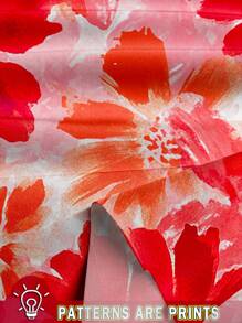 SHEIN Clasi Orange Floral Women's Minimalist Cami Top Suitable For Summer