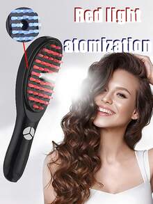 USB Rechargeable Electric Hair Straightening Brush, Massage Comb, Hair Growth Comb, Scalp Acupressure Massage Device With Red Light Therapy Hair Care