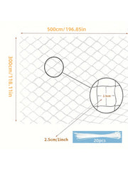 3m x 5m transparenta mrežasta ograda za mačke, zaštitna mreža za balkon