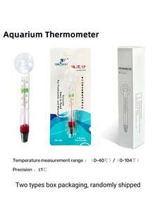 1pc/2pcs Aquarium Fish Tank Floating Glass Water Temperature Meter