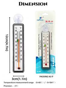 1pc/2pcs Aquarium Fish Tank Floating Glass Water Temperature Meter