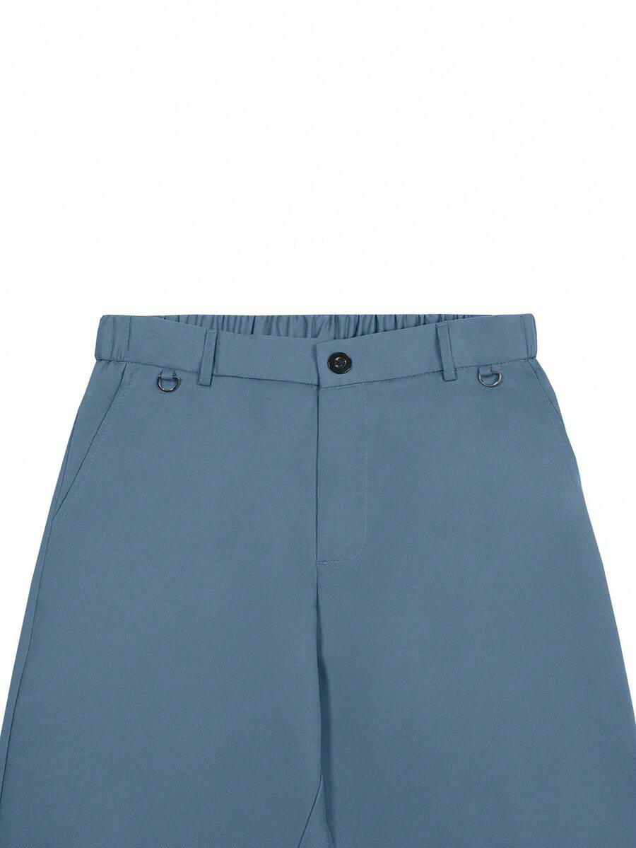 Muške formalne pantalone jednobojne sa kosim džepovima, bez kaiša