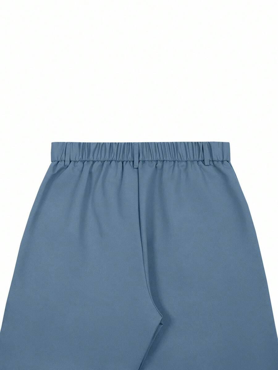Muške formalne pantalone jednobojne sa kosim džepovima, bez kaiša