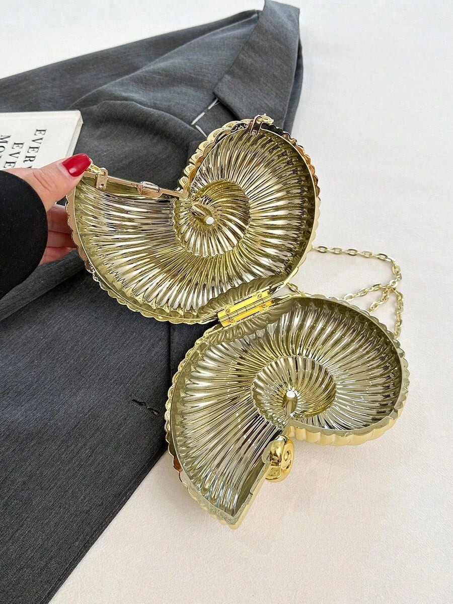 Elegantna ženska torba sa dizajnom školjke, moderna sjajna
