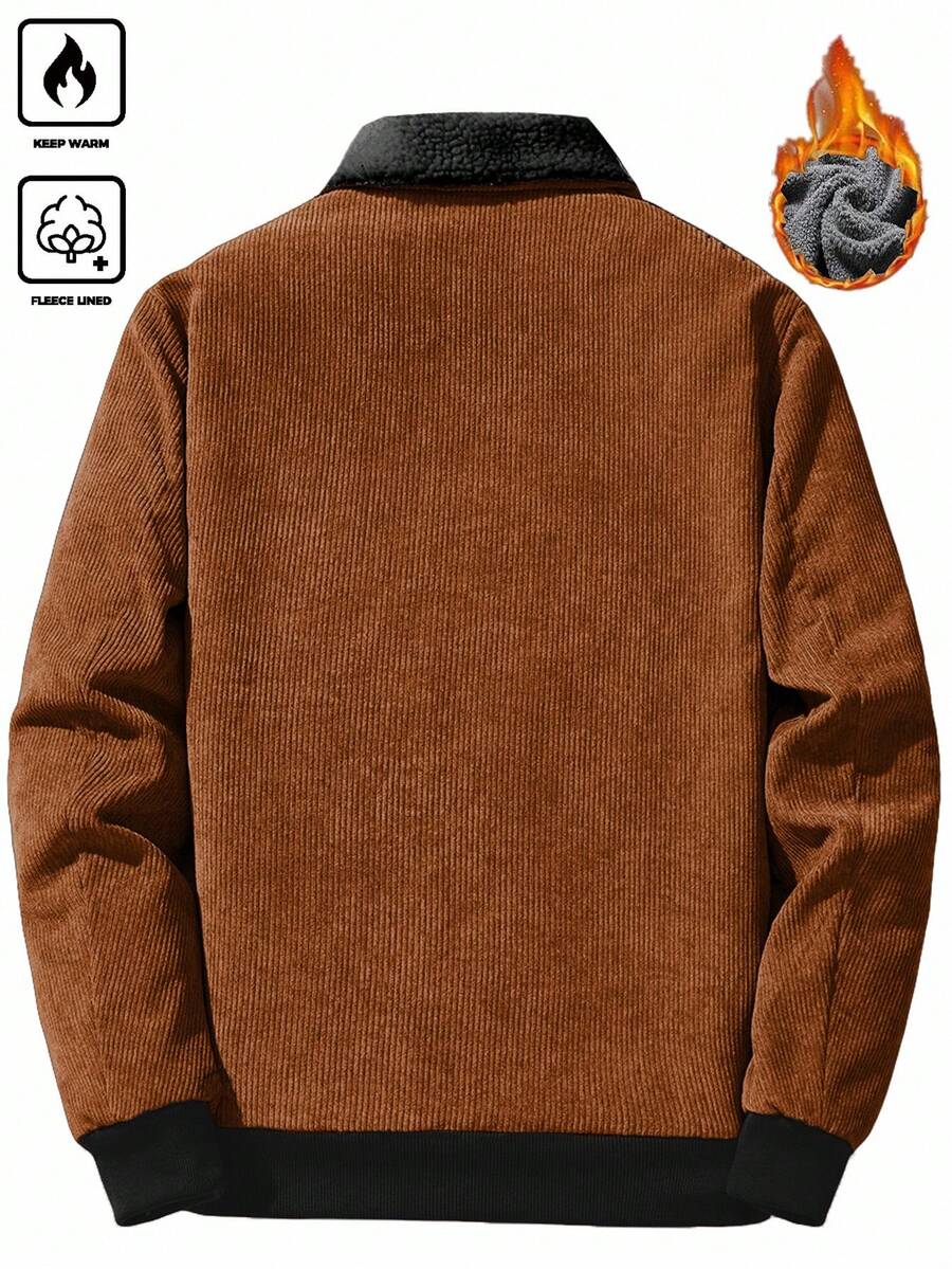 Muška ležerna termalna jakna od kadida sa teddy postavom