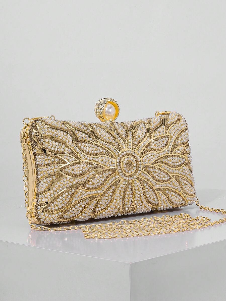 Elegantna torba-kverni sa veštačkim biserima, romantična