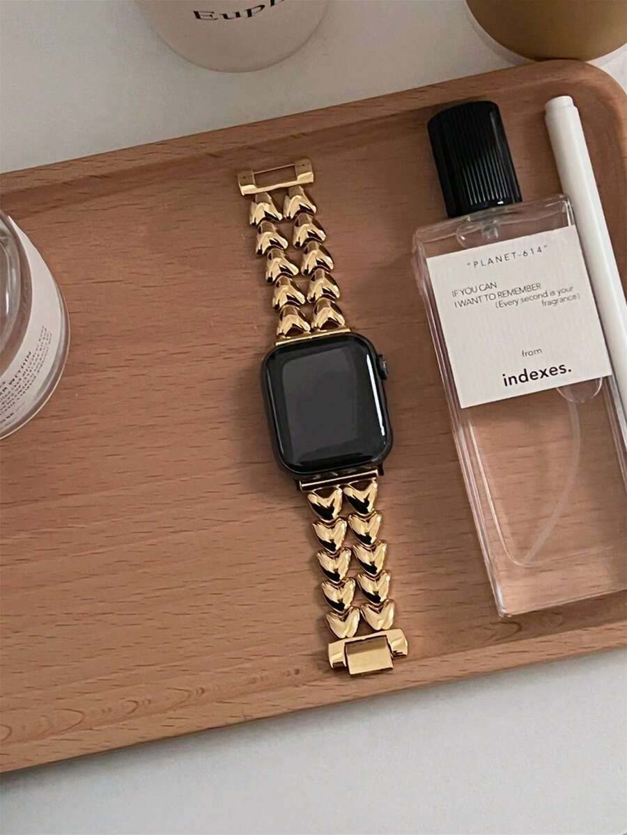 Ženska narukvica za sat od nerđajućeg čelika i kože, kompatibilna sa Apple Watch 42mm, 38mm, 40mm, 41mm, 44mm, 45mm, 46mm, 49mm