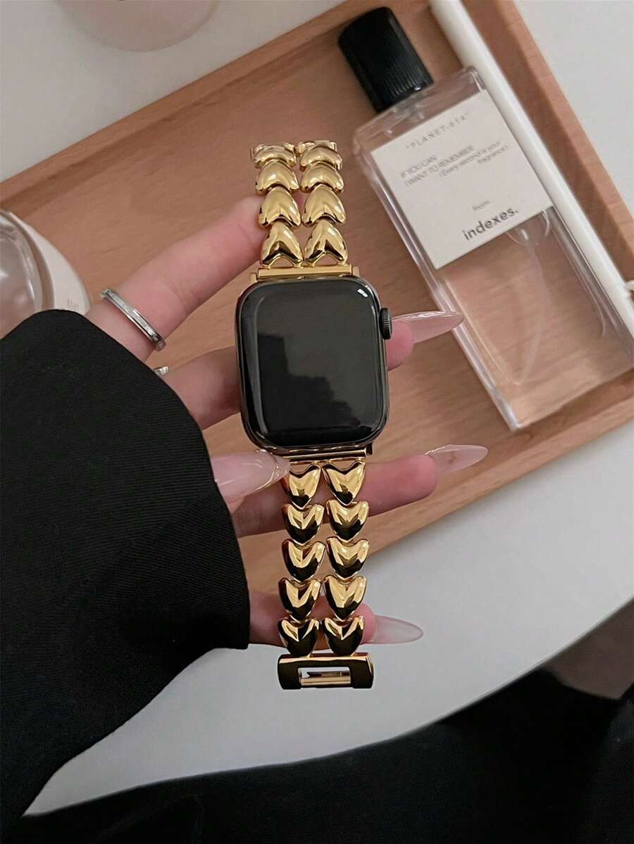 Ženska narukvica za sat od nerđajućeg čelika i kože, kompatibilna sa Apple Watch 42mm, 38mm, 40mm, 41mm, 44mm, 45mm, 46mm, 49mm