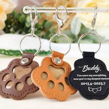 Pet Hair Memorial Keychain, Dog Hair Memorial Leather Case, Dog Memorial Keychain, Pet Hair Storage Bag, Unique Pet Memorial Gift, Pet Passing Gift