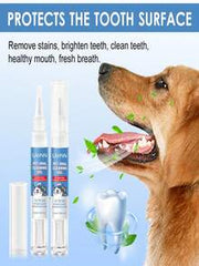 Pet Teeth Cleaning Pen Dog Teeth Cleaning Gel With Soft Brush Head - Suitable For Oral Care Of Dogs And Cats - For Fresh Breath And Gum Health - An Easy-To-Use Pet Teeth Cleaner